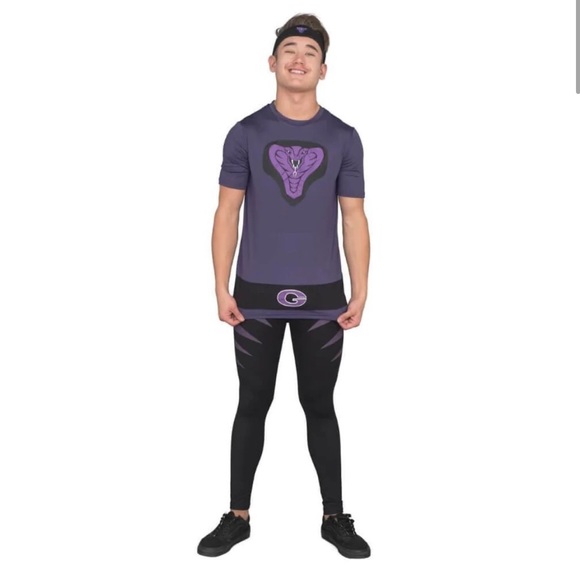 Costume Agent Shirts Dodgeball Purple Cobras Adult Costume Set